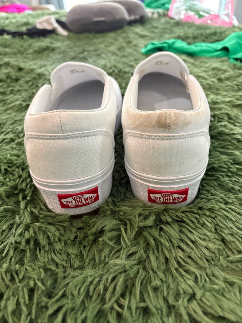 Vans Women's White Platform Slip-On Sneakers with Gum Sole - Picture 6 of 6